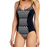 Women\'s Bandeau One-piece, Solid Polyester Black