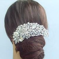 Women Alloy/Rhinestone/Crystal Hair Comb , Vintage/Party