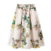 womens casualdaily knee length skirts pencil print summer