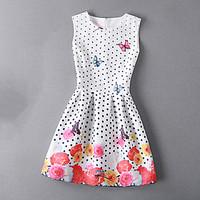 womens casualdaily beach holiday vintage a line dress print round neck ...