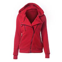 womens casualdaily simple all match loose zipper hoodies solid more co ...