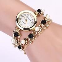 womens strap watch round dial geneva jewelry chain band quartz bracele ...