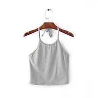 womens casualdaily sexy tank top solid one shoulder sleeveless cotton