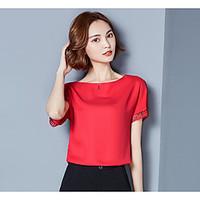 womens casualdaily sexy t shirt solid round neck short sleeve others