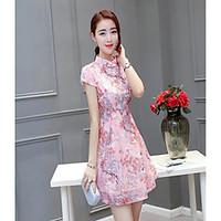 womens partyevening other evening party a line dress print round neck  ...