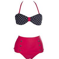 Women\'s Polka Dots High-waisted Bikini