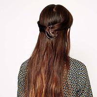 women fashion simple metal moon pattern hairpin hair accessories alloy ...