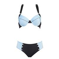 womens sporty bandeau bikinis solid push uppadded bras nylonspandex bl ...