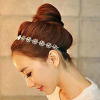Women Fashion Elegant Hollow Roses Flower Pattern Hair Bands Hair Accessories 1pc