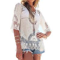 womens bandeau cover up color block cotton white