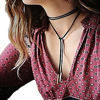 Women\'s Pendant Necklaces Flannelette Fashion Simple Style Black Jewelry Party Halloween Daily Casual 1pc