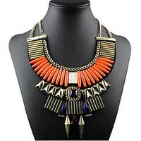 Women\'s Statement Necklaces Alloy Fashion Statement Jewelry Orange Royal Blue Jewelry Special Occasion Birthday Gift