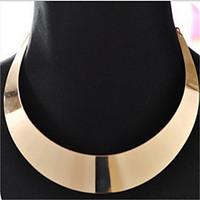 Women\'s Choker Necklaces Statement Necklaces Alloy Statement Jewelry Fashion Silver Golden Jewelry Party Casual 1pc