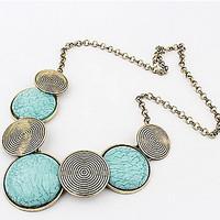 Women\'s Statement Necklaces Alloy Bohemian Personalized Statement Jewelry Fashion Yellow Green Blue Jewelry Daily Casual 1pc