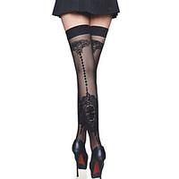 Women\'s Stay-up Floral Pattern Sheer Stockings