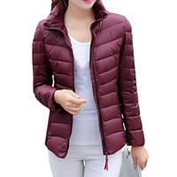 womens regular down coat plus size solid white duck down long sleeve s ...