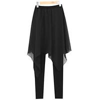 Women\'s Solid Black Skinny / Harem Pants , Plus Size / Street chic