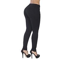 Women Solid Color Legging, Firm Non-woven Cotton