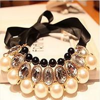 Women\'s Statement Necklaces Pearl Necklace Jewelry Pearl Silk Festival/Holiday Bridal Jewelry For Wedding Special Occasion Birthday Gift