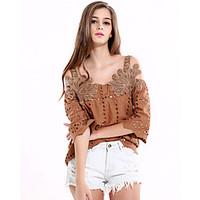 womens off the shoulder going out casualdaily vintage spring summer bl ...