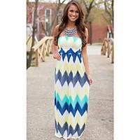 womens beach boho loose dress striped strapless maxi sleeveless others ...