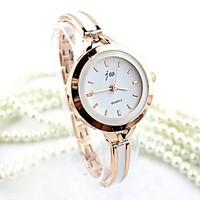 womens round dial alloy fashion quartz bracelet watch assorted colors  ...