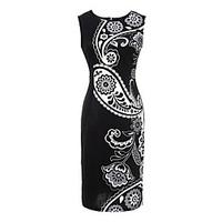 womens casualdaily beach holiday vintage bodycon dress floral round ne ...