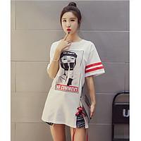 womens casualdaily simple t shirt solid print round neck short sleeve  ...