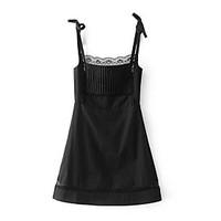 womens daily sheath dress solid strap above knee sleeveless polyester  ...