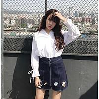 womens casualdaily above knee skirts a line solid summer