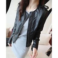 womens daily casual simple street chic autumnfall jacket solid round n ...