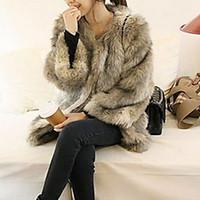 women faux fur tops lined