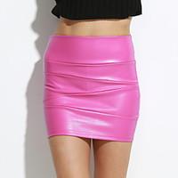 Women PU Skirt , Fleece Lining