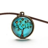 womens pendant necklaces gemstone leather resin fashion blue jewelry d ...