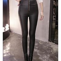 womens mid rise micro elastic skinny pants simple skinny solid