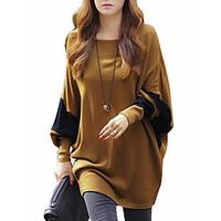 Women\'s Casual Micro-elastic Medium Long Sleeve Pullover (Wool/Knitwear) WP4D06