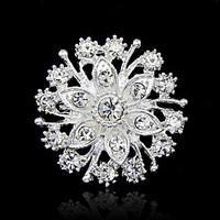 Women\'s Brooches Fashion Rhinestone Silver Jewelry For Party Special Occasion Birthday Gift Daily