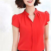 womens going out casualdaily work street chic spring summer shirt soli ...