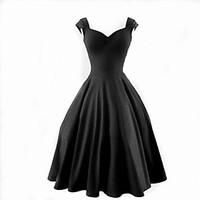 Women\'s Sexy V Neck Halter Pleated Skater Dress