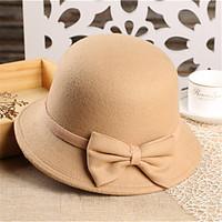 Women Tweed Fedora Hat, Party Spring / Fall / Winter