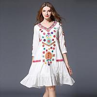 womens embroideryboho going out sophisticated lace dress jacquard lace ...