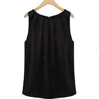 womens casualdaily simple summer tanks solid round neck sleeveless whi ...