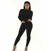 womens fashion casual round neck long sleeve jumpsuits two pieces set