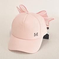 Women\'s Fashion Sweet Cotton Baseball Cap Sun Hat Cute Bowknot Patchwork Casual Holiday Summer All Seasons Pink/Black