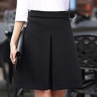 womens plus size a line solid layered skirts going out casualdaily wor ...