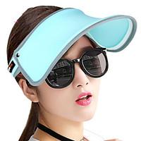 Women \'s Summer Sunscreen Anti-UV Shade Candy Color Empty Top Sun Hat