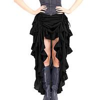 Women\'s Ruffle Shaperdiva Steampunk Victorian Gothic Costume Show Girl Skirt