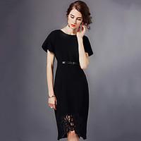 womens plus size work sexy street chic fashion bodycon dress embroider ...