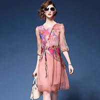 womens going out beach street chic ethnic print loose dress print patc ...