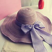 women fashion wide large brim floppy straw hat sun hat beach cap casua ...